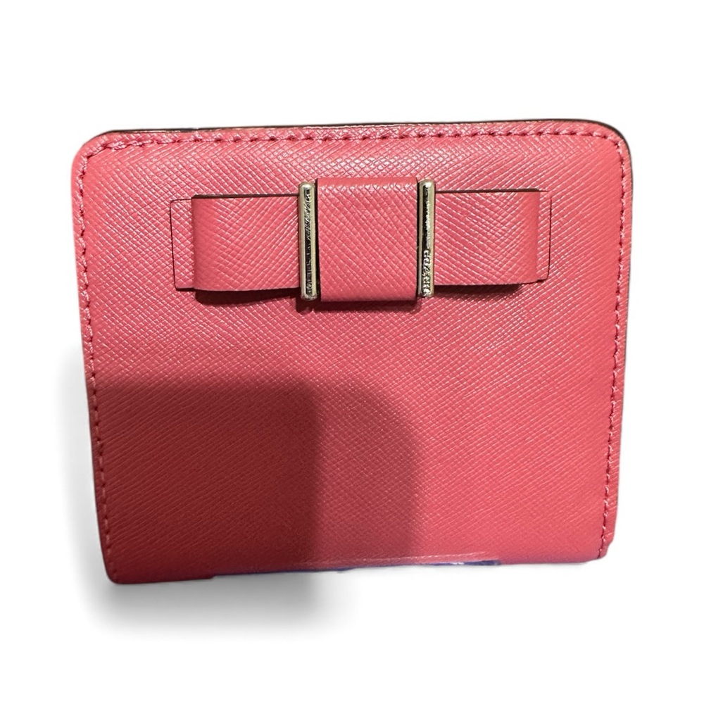 Coach Pink Wallet with Bow Accent